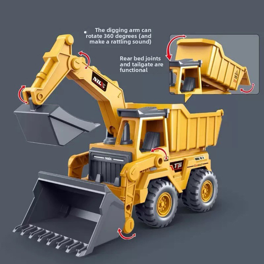 Kids Outdoor Excavator - รถขุดจำลอง 1 ชิ้น ของเล่นรถบรรทุก รถวิศวกรรม ของเล่นเสริมพัฒนาการเด็กเล็ก