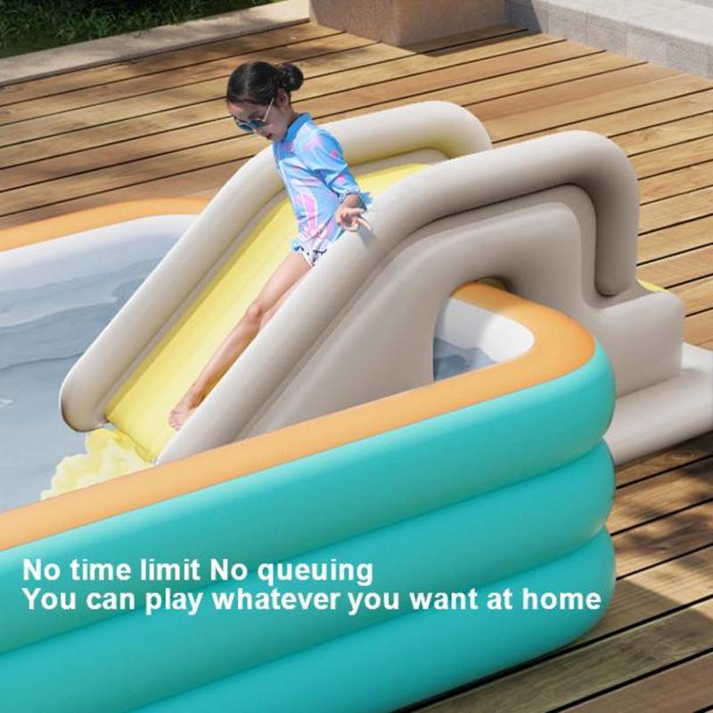 Kids Outdoor Water Play - สไลเดอร์เป่าลมว่ายน้ำสำหรับเด็กหัวต่อท่อสนุกกลางแจ้งสไลเดอร์กันน้ำกันการให้ทิปสำหรับสระน้ำหรือโตกว่าพื้น