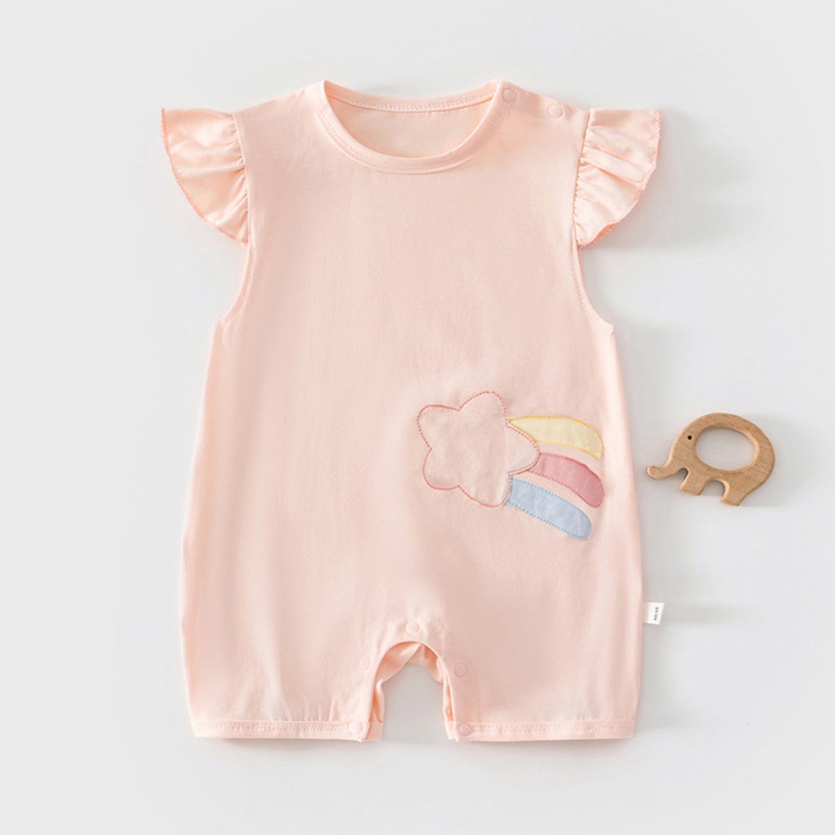 Kids Outdoor Jumpsuit - ชุดรอมเปอร์แขนกุดน้ำหนักเบาสำหรับเด็กผู้หญิง 6-24 เดือน ผ้าฝ้ายแท้ ระบายอากาศได้ดี ชุดจั๊มสูทสำหรับเด็กแรกเกิด