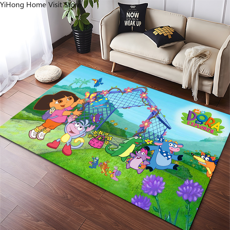 Kids Outdoor Chair And Table - พรมลายการ์ตูน Dora the Explorer สุดฮา สำหรับห้องนั่งเล่น