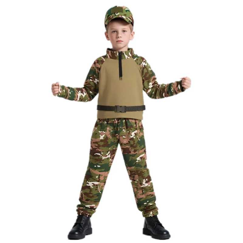 Kids Outdoor Movies - เด็กผู้ใหญ่ลวงตากบชุดฤดูร้อน Camp เครื่องแต่งกายขาตั้งชุดกีฬาชุดผจญภัยกลางแจ้งท่องเที่ยวสวมใส่เข็มขัดหมวก