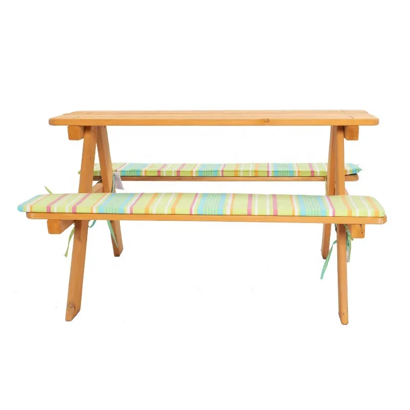 Kids Outdoor Chair And Table - -เฟอร์นิเจอร์กลางแจ้งไม้ชุดโต๊ะและเก้าอี้เด็กม้านั่งในสวนไม้สําหรับเด็ก