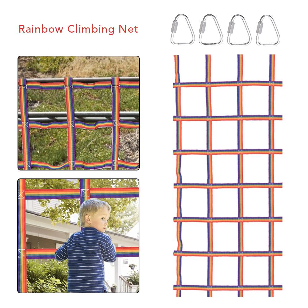 Kids Outdoor Ninja - ตาข่ายรถบรรทุกปีนเขาสำหรับเด็กขนาด90*48นิ้วตาข่ายปีนนินจาสำหรับเด็กกลางแจ้งเล่นในสวน