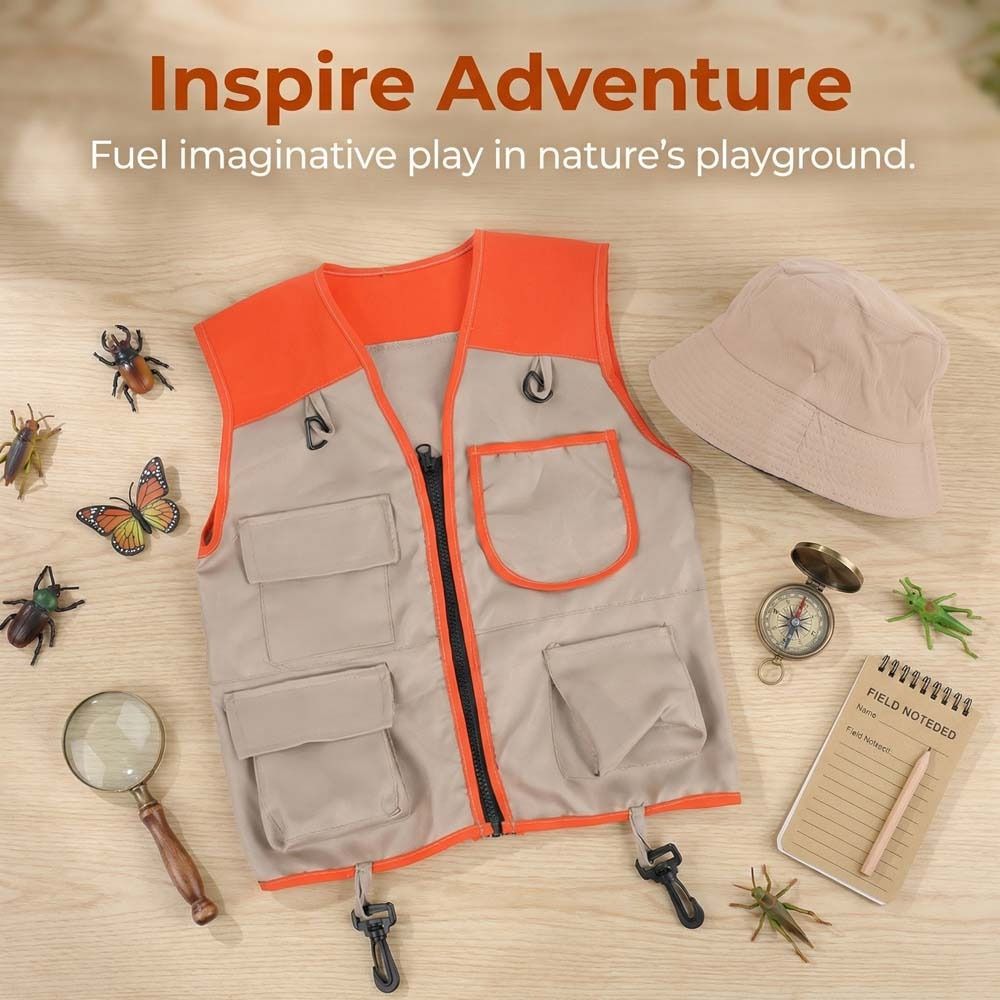 เสื้อผ้าฤดูร้อน เสื้อกั๊กนักสำ - Kids Outdoor Adventure Kit บทวิจารณ์และราคา