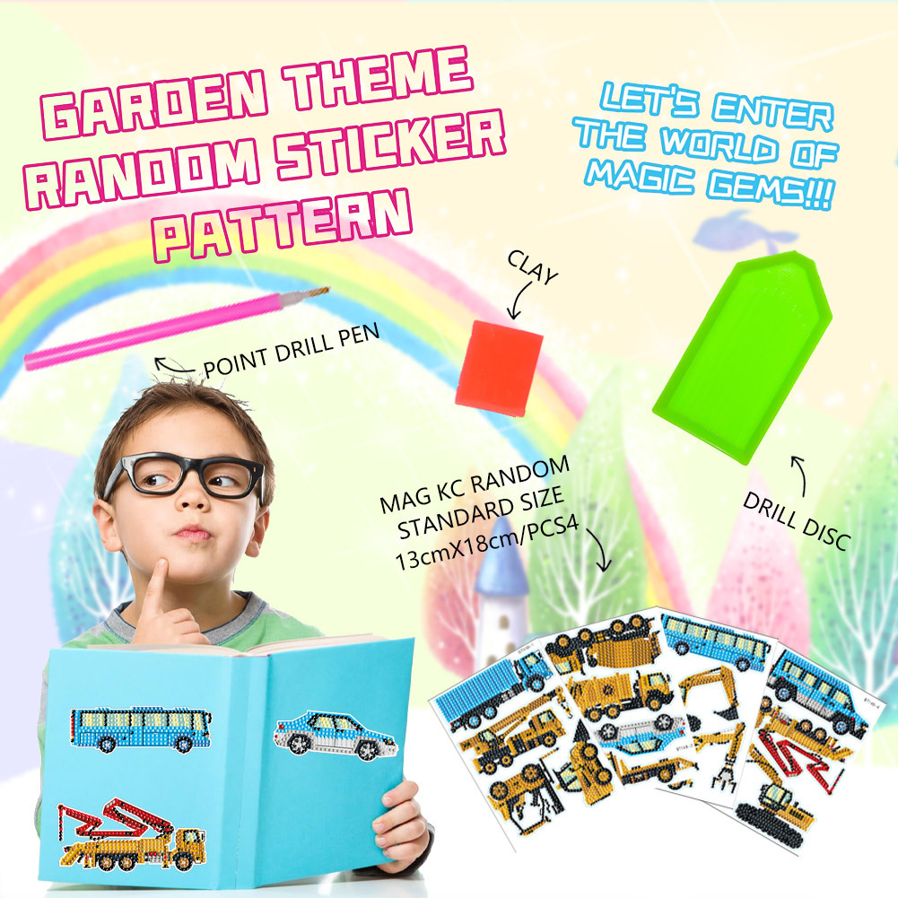 ชุดสติกเกอร์เพชรภาพวาดการ์ตูนร - Kids Outdoor Excavator บทวิจารณ์และราคา
