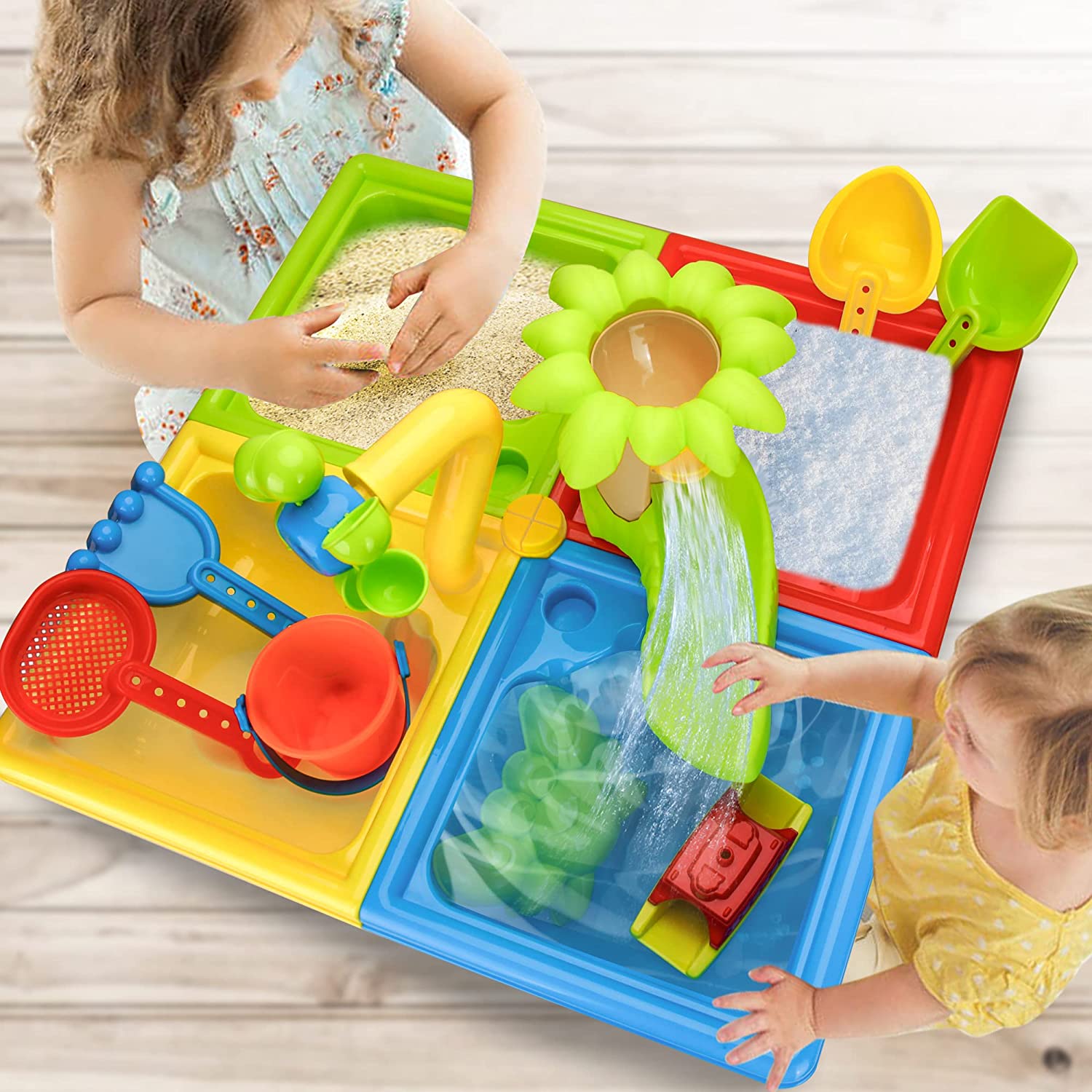 ของเล่นสำหรับเด็กเล่นทรายบนโต๊ - Kids Outdoor Water Play บทวิจารณ์และราคา