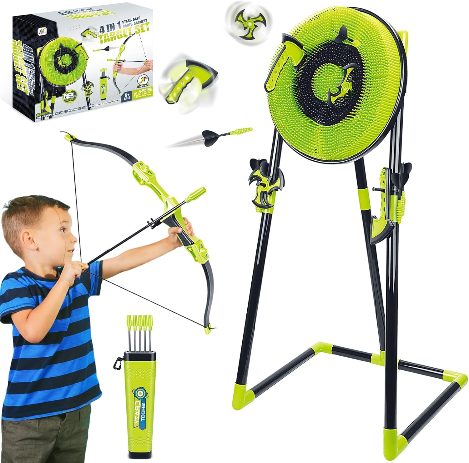 ชุดเป้าหมายการขว้างขวาน 4 ใน 1 - Kids Outdoor Ninja บทวิจารณ์และราคา