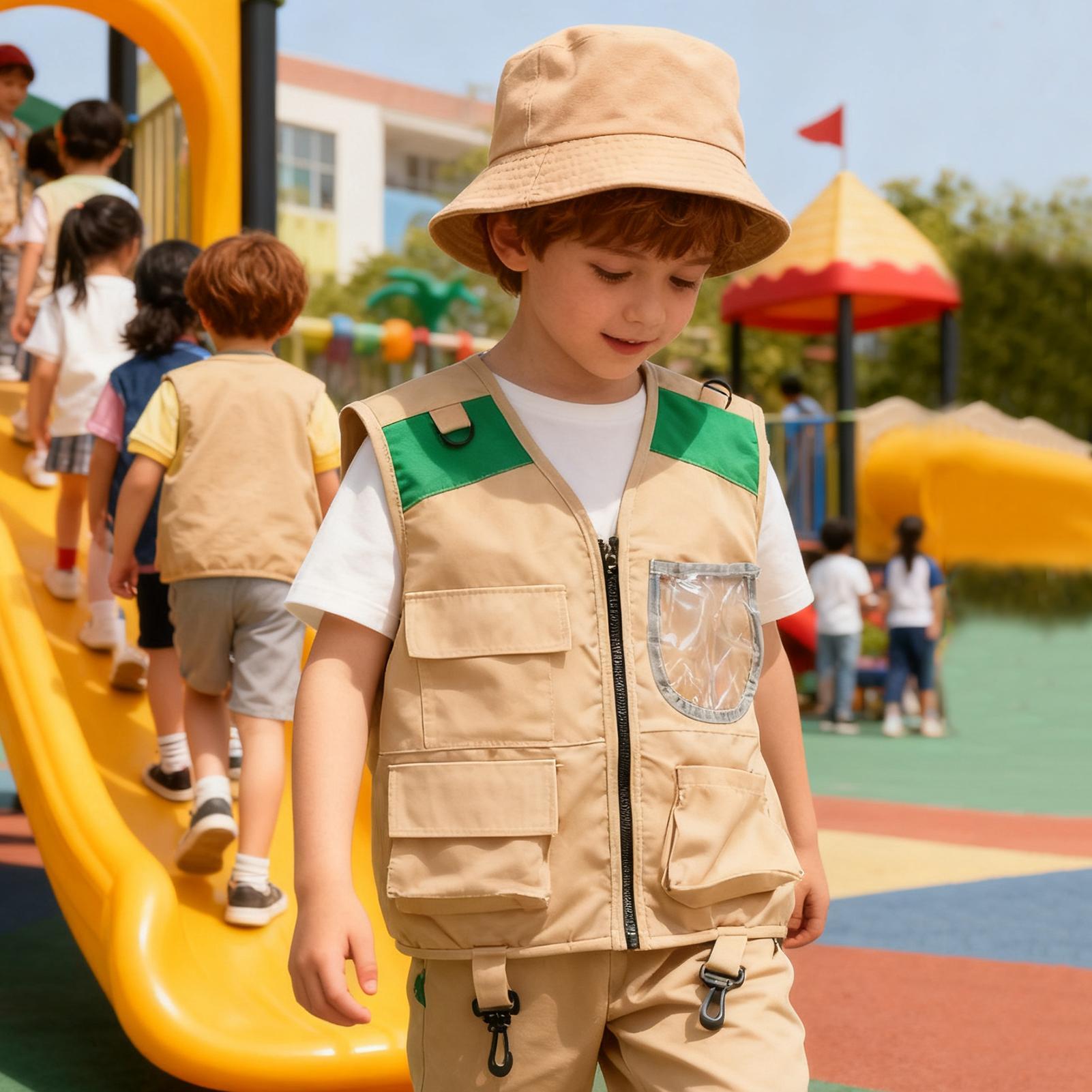 ชุดหมวกและเสื้อกั๊กนักสำรวจสำห - Kids Outdoor Adventure Kit บทวิจารณ์และราคา