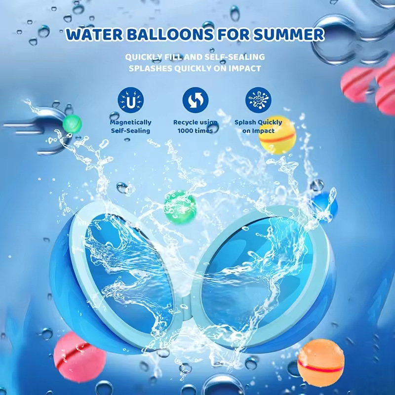 12/6/3/1 ชิ้นลูกโป่งน้ำแม่เหล็ - Kids Outdoor Water Play บทวิจารณ์และราคา