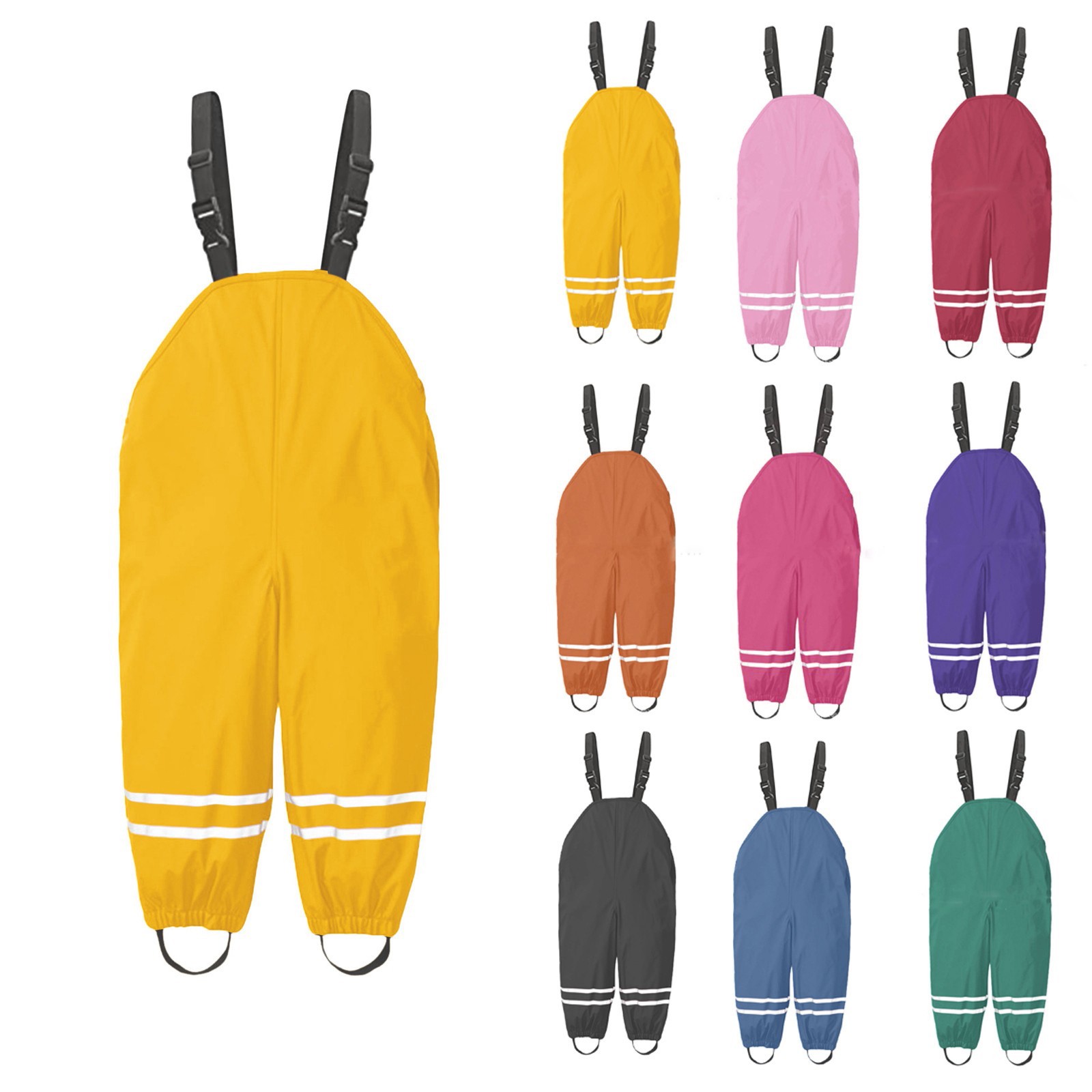 กางเกงกันฝนเด็ก 1-8 ปี ชุดกันฝ - Kids Outdoor Jumpsuit บทวิจารณ์และราคา