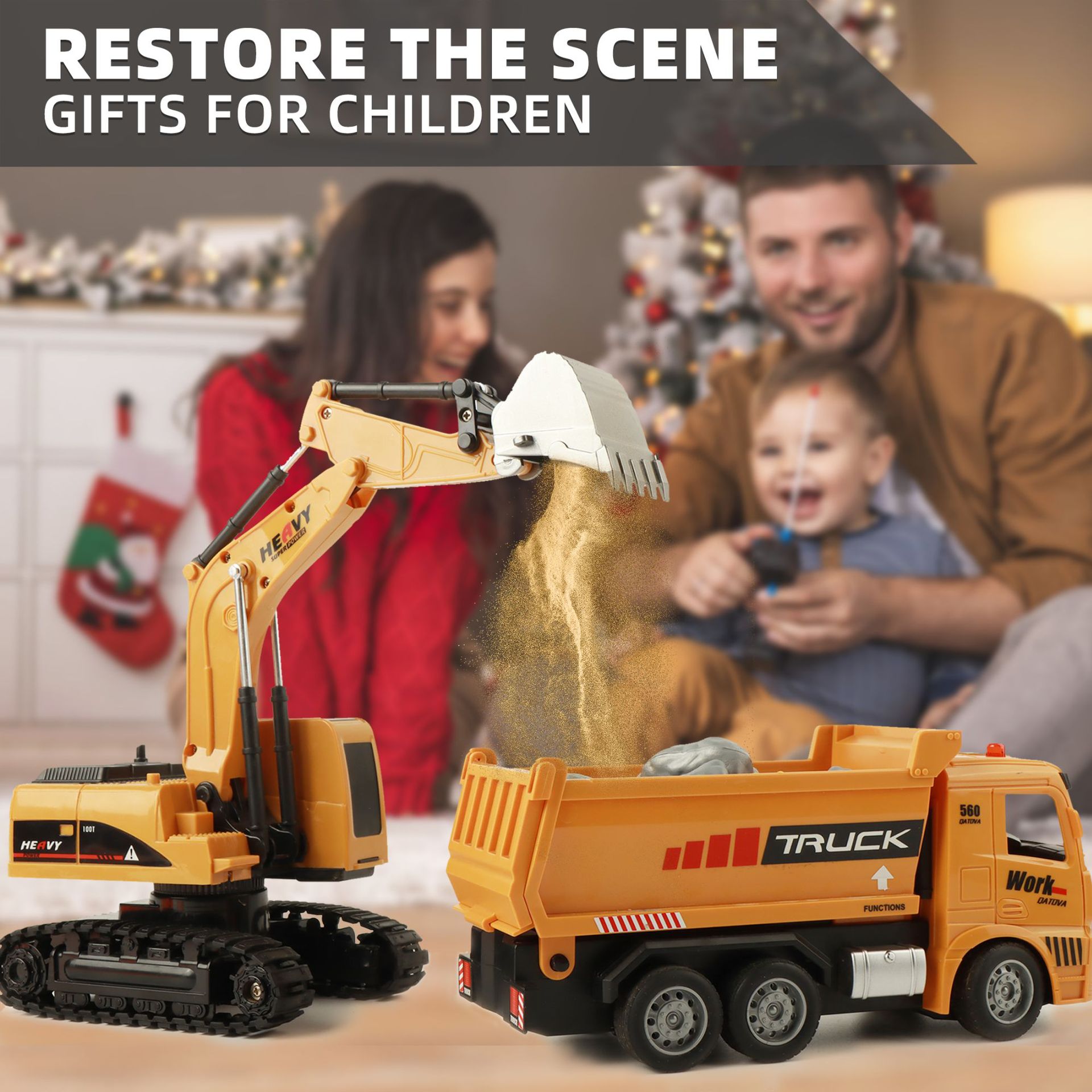 รถของเล่นขุดดินบังคับวิทยุ ทำจ - Kids Outdoor Excavator บทวิจารณ์และราคา