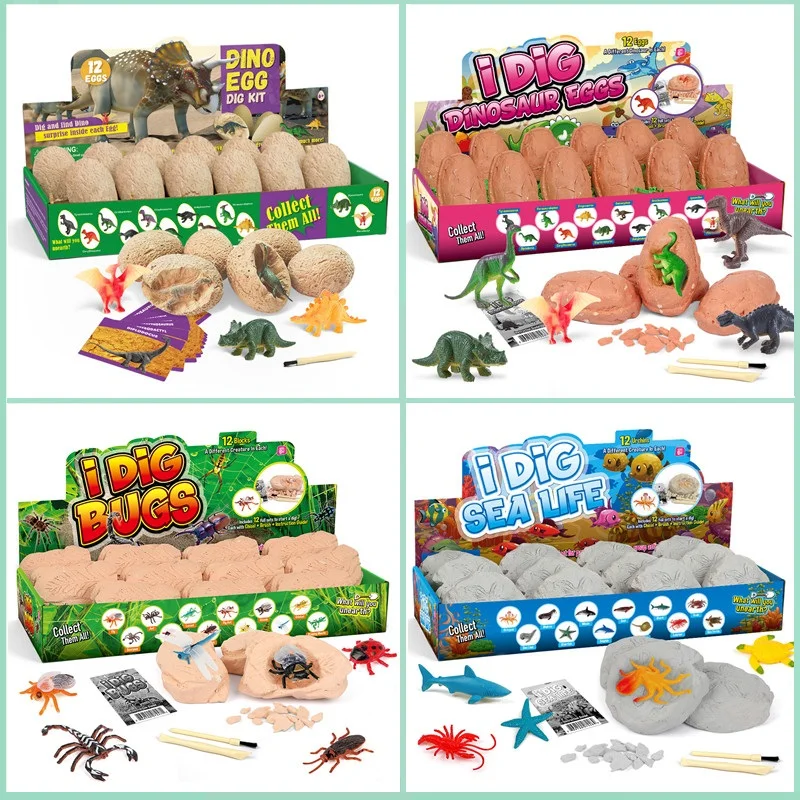 ชุดขุดไข่ไดโนเสาร์โบราณ 12 ชิ้ - Kids Outdoor Excavator บทวิจารณ์และราคา