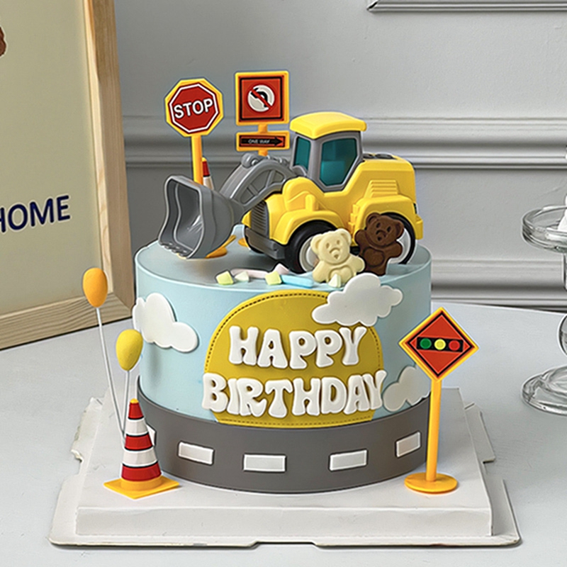 การก่อสร้างเค้ก Toppers เค้กวั - Kids Outdoor Excavator บทวิจารณ์และราคา
