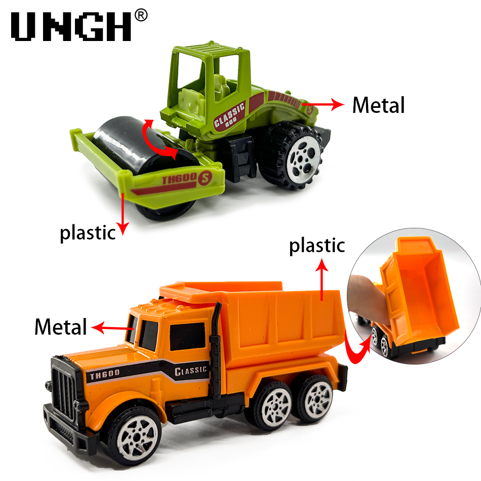 UNGH 6ชิ้นล้อแม็กD Iecastวิศวก - Kids Outdoor Excavator บทวิจารณ์และราคา